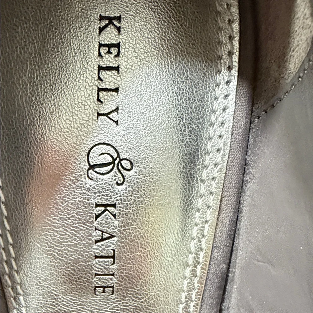 Kelly & Katie Elegant Gray Peep Toe‎ Heels